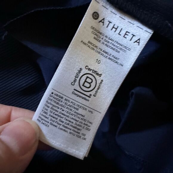 Athleta Brooklyn ankle pant black 10 - Picture 7 of 10
